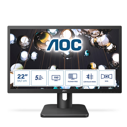 AOC 21.5 inch Full HD LED Backlit VA Panel Monitor (22E1Q)